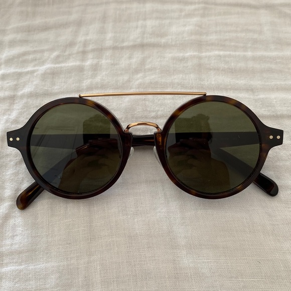 Celine Accessories - Celine Tortoise Shell Sunglasses with Gold Accent